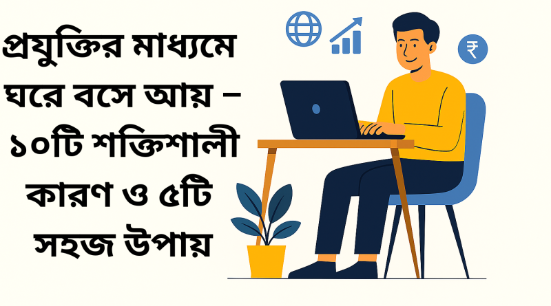 প্রযুক্তির মাধ্যমে ঘরে বসে আয়